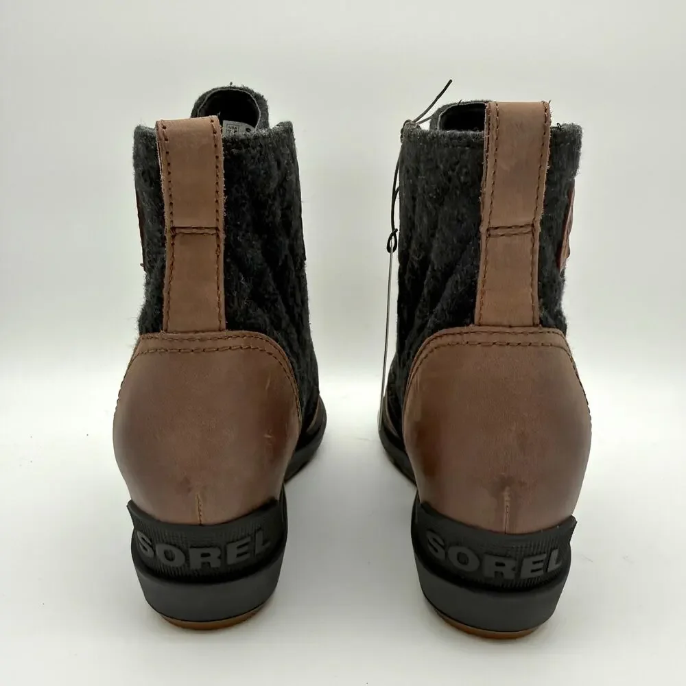 Sorel Womens Snow Angel Winter Boots US 9 Grey Suede Waterproof Insulated NIB